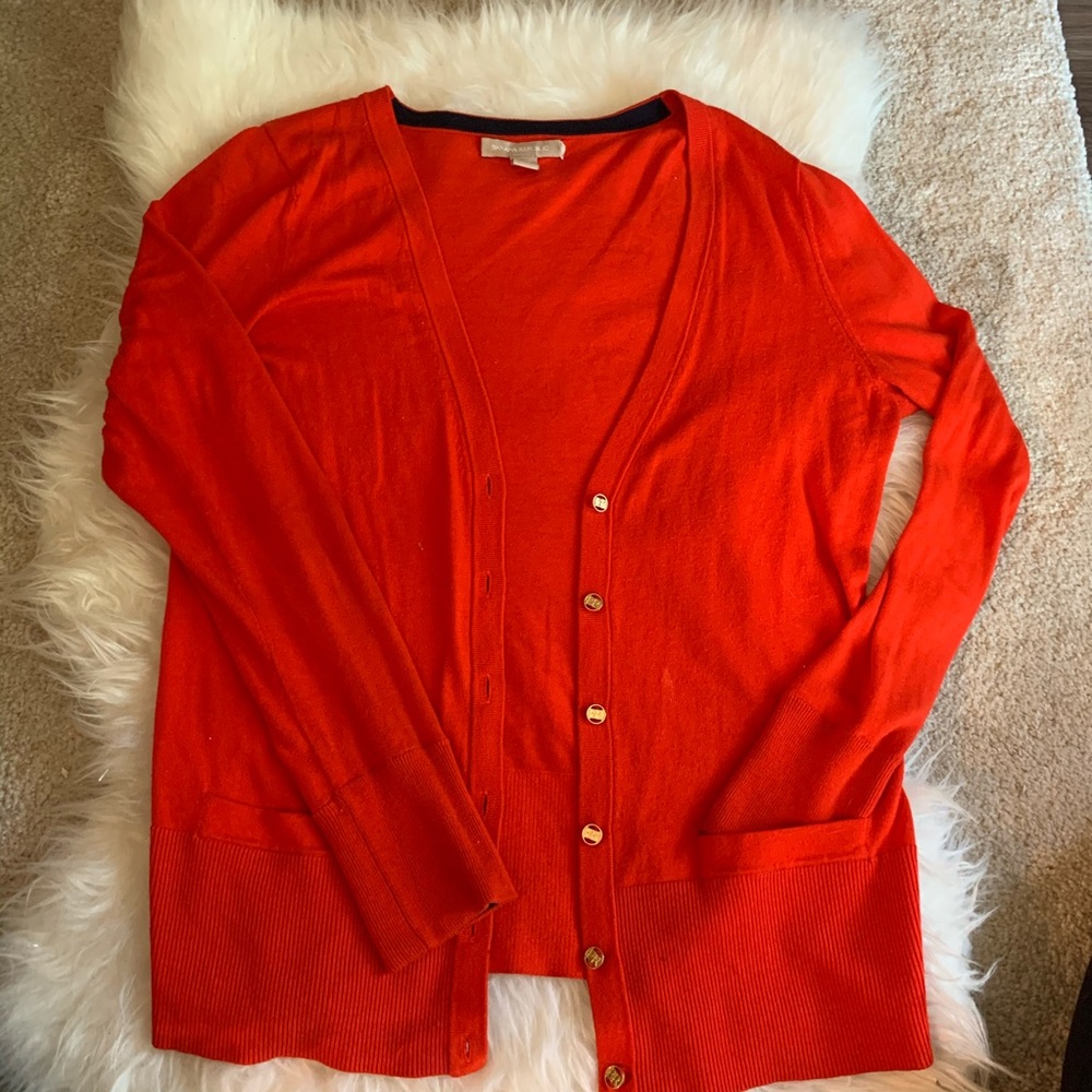 Banana Republic Red Cardigan